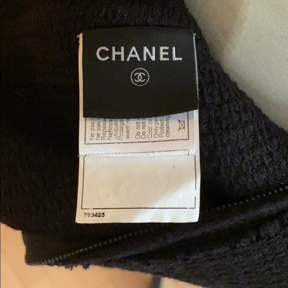 CHANEL sleeveless DRESS w/CC logo XS/4 US-36 Franc - Picture 10 of 12